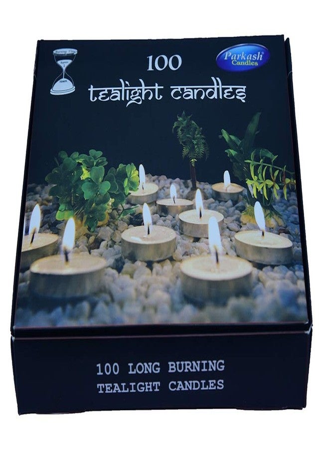 Parkash Candles Metal Tealights (1 Hrs Burning) - Pack of 100 - Image 1